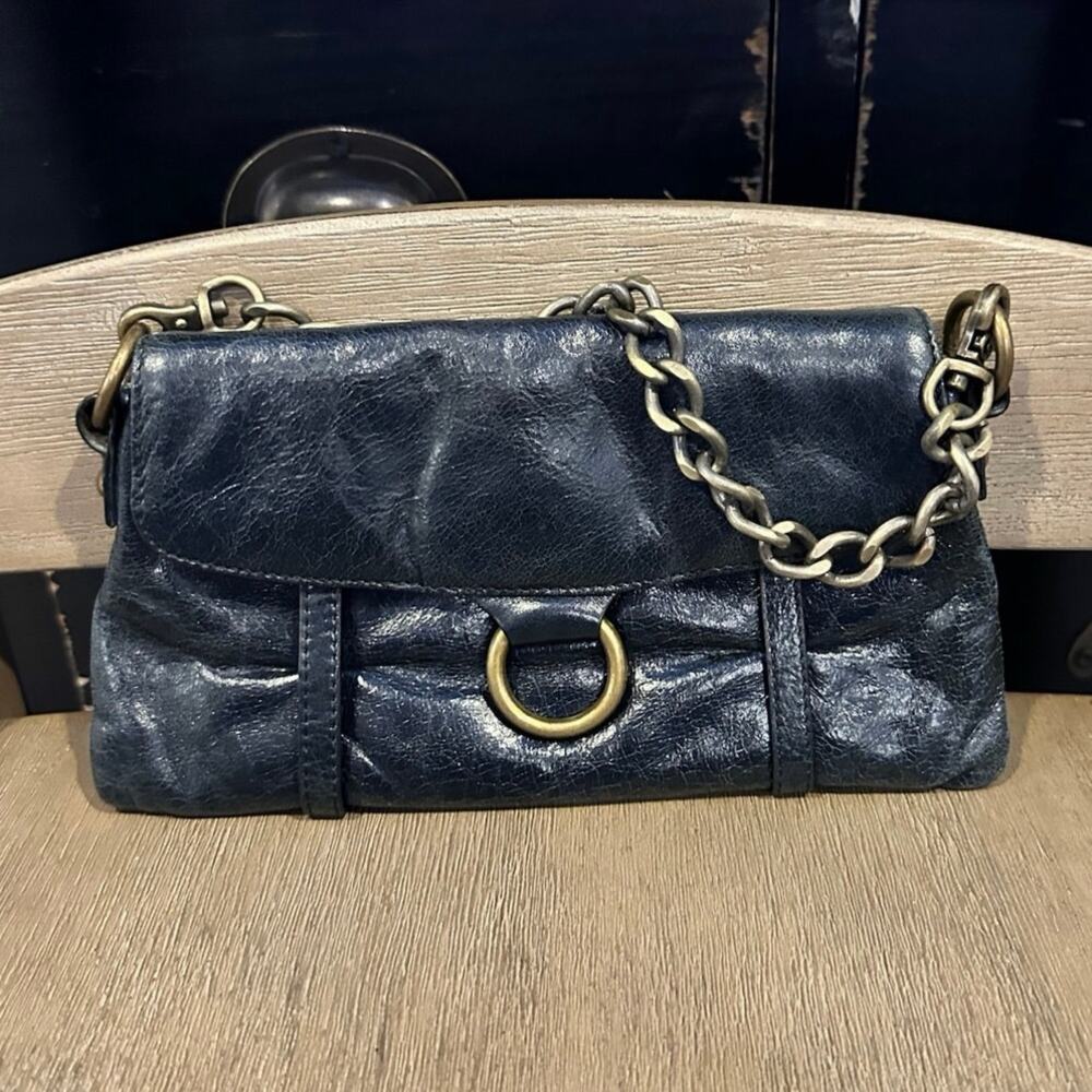 Hobo Black Paisley Mini Small Clutch Shoulder Bag